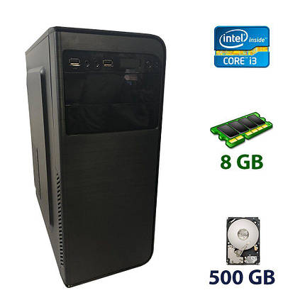 Spire Black Tower NEW / Intel Core i3-4150 (2 (4) ядра по 3.5 GHz) / 8 GB DDR3 / 500 GB HDD NEW / nVidia, фото 1
