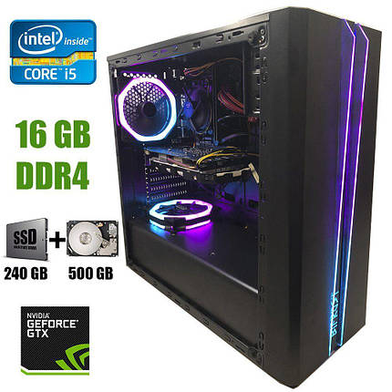 BIFROST Pro ATX New / Intel Core i5-6500 (4 ядра по 3.2 - 3.6GHz) / 16 GB DDR4 / 240 GB SSD+500 GB HDD / nVidia GeForce GTX 1060 6GB / БП Arecool 550W, фото 1