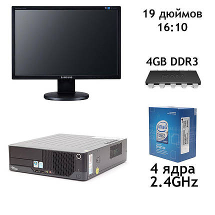 Fujitsu Esprimo E5731 SFF / Intel Core 2 Quad Q6600 (4 ядра по 2.4GHz) / 4GB DDR3 / 160GB HDD / AMD Radeon HD, фото 1