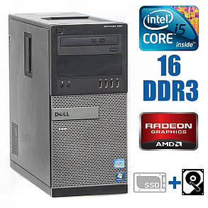 DELL OptiPlex 990 Tower / Intel Core i5-2500 (4 ядра по 3.3 — 3.5 GHz) / 16 GB DDR3 / 120 GB SSD+2 TB HDD / AMD Radeon HD6450 2GB / DVD-RW, фото 1