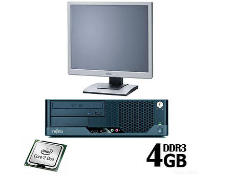 Fujitsu E5731 SFF/Intel C2D E7500 (2 ядра по 2.93GHZ)/4GB DDR3/5 GB HDD + монітор Fujitsu B19-5 / 19', фото 1