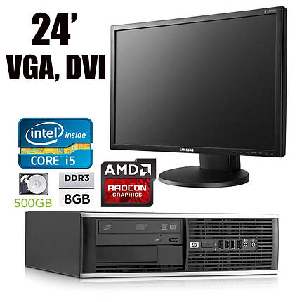 HP 6300 Ellite SFF / Intel Core i5-2400 (4 ядра по 3.1GHz) / 8 GB DDR3 / 500 GB HDD WD / Radeon 7570 1GB / USB, фото 1