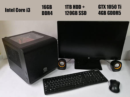 Thermaltake MicroATX / Intel Core i3-7100 (2(4) ядра по 3.9GHz) / 16GB DDR4 / 1TB HDD + 120GB SSD / Zotac, фото 1