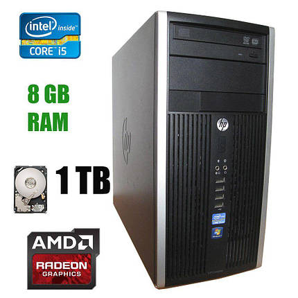 HP Compaq 6300 Pro Tower / Intel Core i5-3570 (4 ядра по 3.4 - 3.8GHz) / 8 GB DDR3 / 1 TB HDD / AMD Radeon RX, фото 1