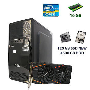 EuroCom Tower/Intel Core i5-4570 (4 ядра по 3.2 — 3.6 GHz) / 16 GB DDR3 / 120 GB SSD NEW+500 GB HDD / AMD, фото 1