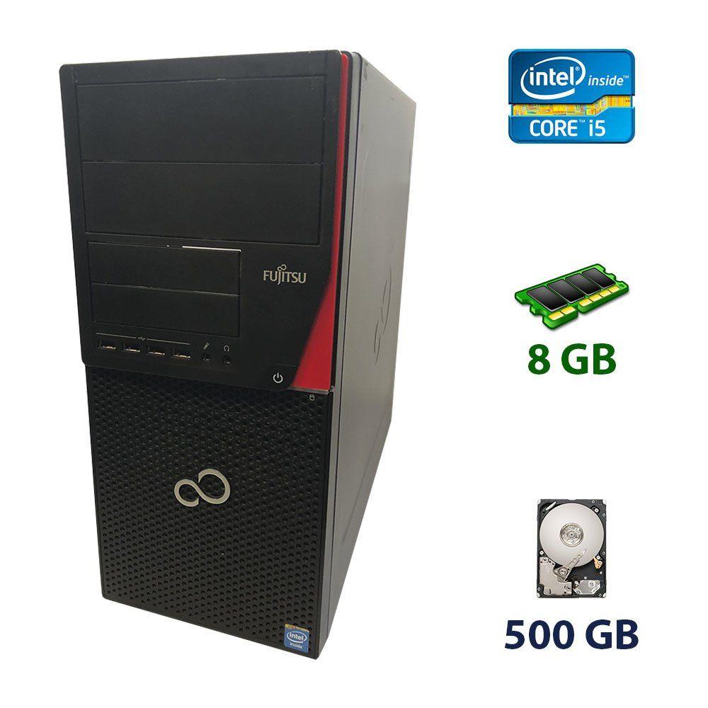 Комп'ютер Fujitsu Esprimo P720 E85+ Tower / Intel Core i5-4440 (4 ядра по 3.1 — 3.3 GHz) / 8 GB DDR3 / 500 GB