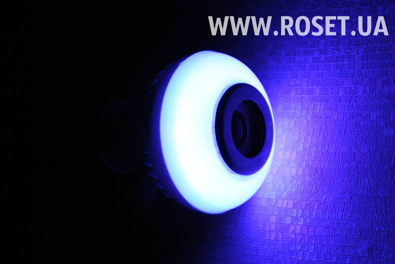 Обертова диско-лампочка з вбудованим динаміком Bluetooth Full Color LED Lamp
