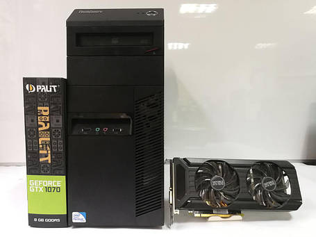 Lenovo M82 Tower/ Intel Core i5-3470 (3.20-3.60 GHz, 4 ядра, 6mb Cache)/ 16GB DDR3/ 500GB HDD / SSD 120GB/ 600W Новий/ Відеокарта GF GTX 1070 8Gb DDR5, фото 2