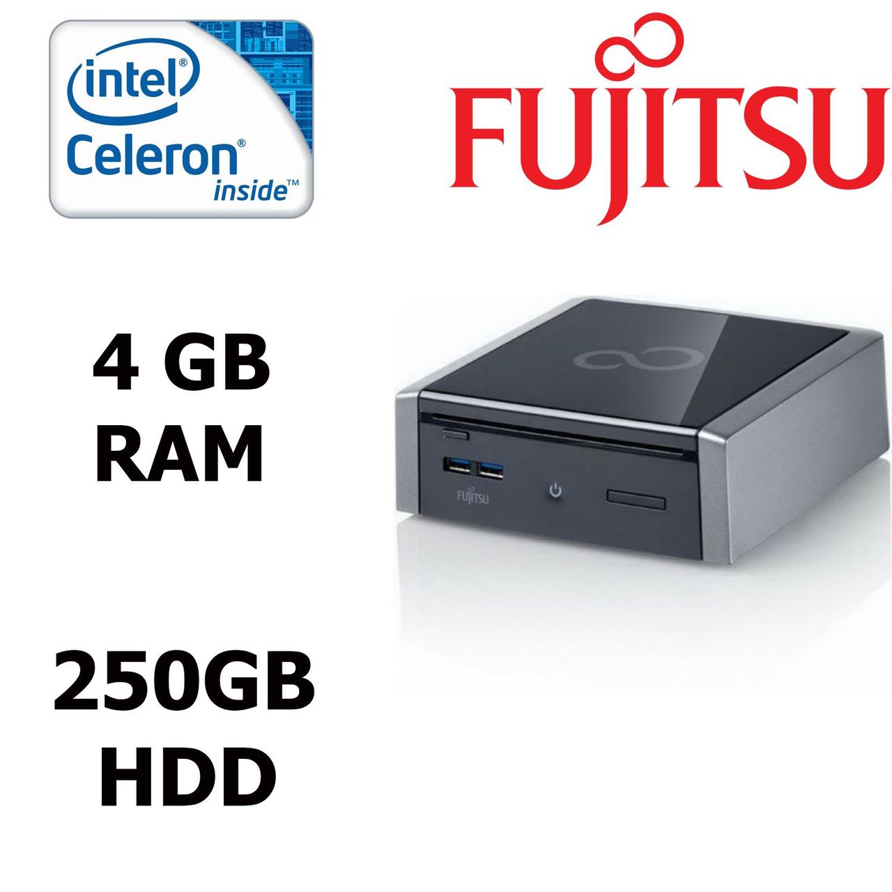 Fujitsu Simens Q900 USFF / Intel® Celeron® B800 (2 ядра по 1.5 GHz) / 4GB DDR3 / 250GB HDD / PCI 2.0