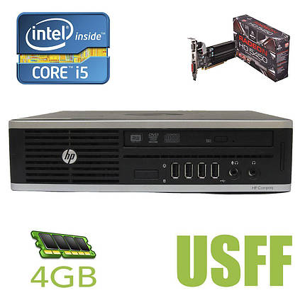 HP Compaq 8200 USFF / Intel Core i5-2500S (4 ядра по 2,70 - 3,70 GHz) / 4 GB DDR3 / 250 GB HDD / ATI Radeon 5450 512MB / DVD-RW, фото 2