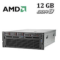 HP Proliant DL585 G7 4U / 4 процессора AMD Opteron 6172 (12 ядер по 2.1 GHz) / 12 GB DDR3 / No HDD