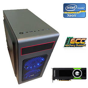 Металевий MiDiTower / Intel Xeon E5-1620 (4 (8) ядер з 3.6 - 3.8 GHz) new / 16 GB DDR3 ECC new / 1000 GB HDD / nVidia Quadro FX3800 1GB GDDR3, фото 2