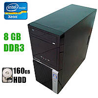 Сервер MidiTower / Intel Xeon E3-1220 (4 ядра по 3.1-3.4GHz) / 8GB DDR3 ECC / 160GB HDD / 300W / SATA