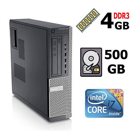 Dell Optiplex 790 DT / Intel® Core™ i7-2600 (4 (8) ядра по 3.40 - 3.80 GHz) / 4 GB DDR3 / 500 GB HDD, фото 2