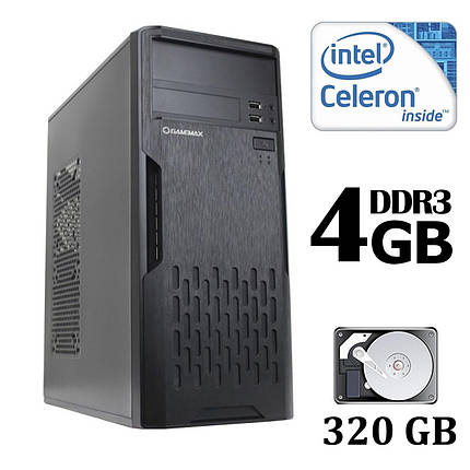 GameMax ET210 Tower / Intel® Celeron® J1800 (2 ядра по 2.41 - 2.58 GHz) / 4 GB DDR3 / 320 GB HDD, фото 2