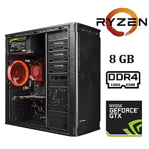GameMax MT508 Tower / AMD Ryzen™ 5 1400 (4 (8) ядра з 3.2 - 3.4 GHz) / 8 GB DDR4 / 1000 GB HDD / nVidia GeForce GTX 1050 (2 GB GDDR5 128 bit) / 500 W, фото 2