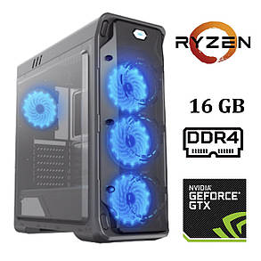 GameMax Starlight B-Blue Tower / AMD Ryzen™ 5 1600X (6 (12) ядер з 3.6 - 4 GHz) / 16 GB DDR4 / 120 GB SSD+1000 GB HDD / nVidia GeForce GTX 1060 (6 GB, фото 2