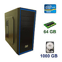 Midi-Tower / 2x Intel Xeon E5-2660 v2 (10 (20) ядер по 2.2 - 3.0 GHz) / 64 GB DDR3 / 1000 GB HDD / 650W