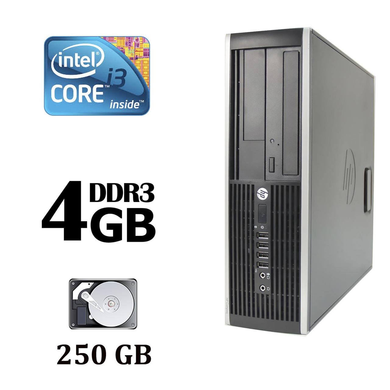 HP Compaq 8200 Elite Desktop / Intel® Core™ i3-2100 (2 (4) ядра по 3.1 GHz) / 4 GB DDR3 / 250 GB HDD