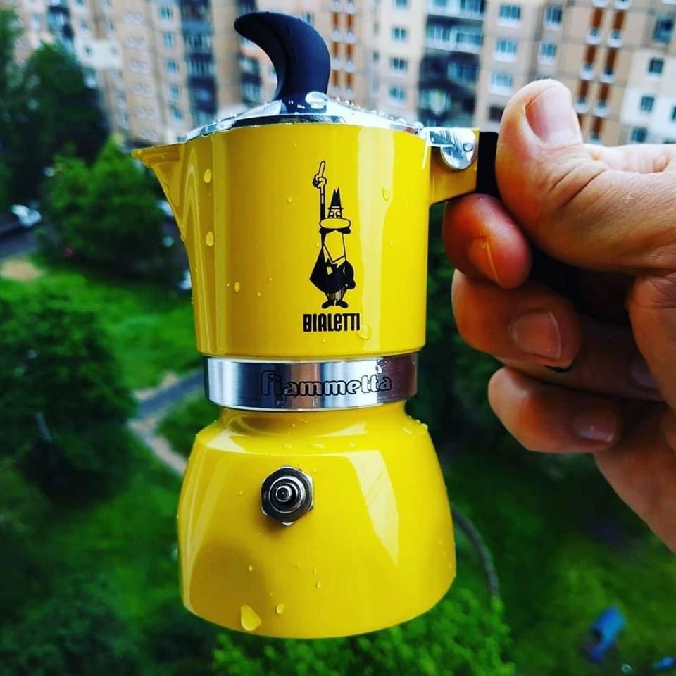 Гейзерна кавоварка Bialetti Fiammetta Yellow (3 чашки - 130 мл)