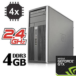 HP Compaq 6000 Pro Tower / Intel® Core™2 Quad Q6600 (4 ядра по 2.4 GHz) / 4 GB DDR3 / 250 GB HDD / nVidia GeForce GTX 750 (1GB 128-bit GDDR5), фото 2