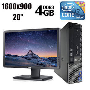 Dell Optiplex 7010 USFF / Intel® Core™ i3-3225 (2 (4) ядра по 3.30 GHz) / 4 GB DDR3 / 320 GB HDD + Монітор Dell P2012HT / 20" / 1600 х 900 / Pivot,, фото 2