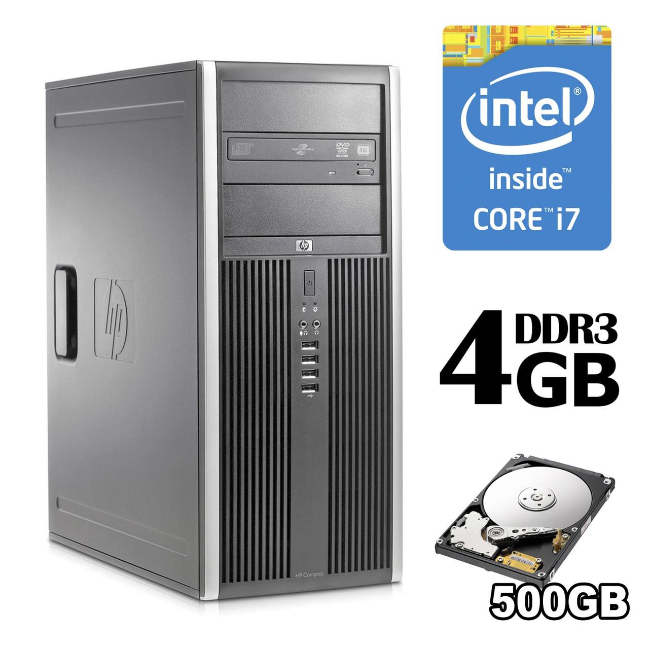 HP Compaq 8200 Elite Tower / Intel® Core™ i7-2600 (4 (8) ядра по 3.40 - 3.80 GHz) / 4 GB DDR3 / 500 GB HDD