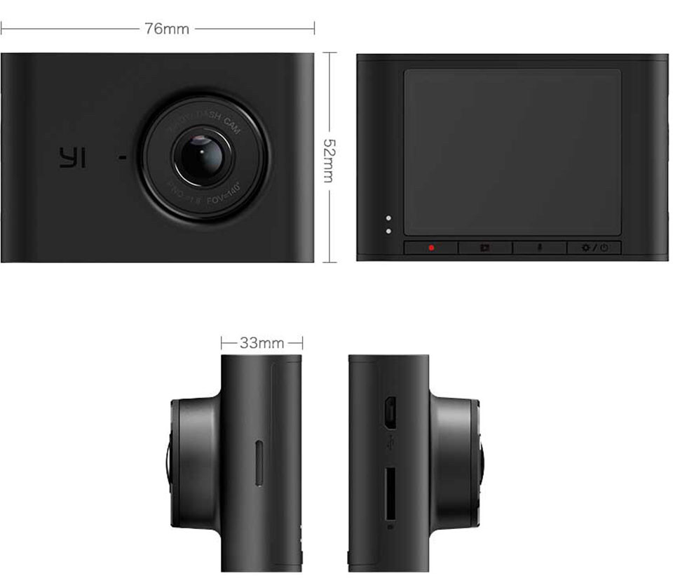 Видеорегистратор Xiaomi Yi dash cam nightscape black WiFi - фото 3 - id-p1213547000