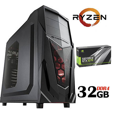 Xigmatek Mach III / AMD Ryzen™ 7 2700 (8 (16) ядер за 3.20 - 4.1 GHz) NEW / 32 GB DDR4 NEW/ 480 GB SSD NEW+1000 GB HDD Б/В / БЖ Chieftec 600W /, фото 2