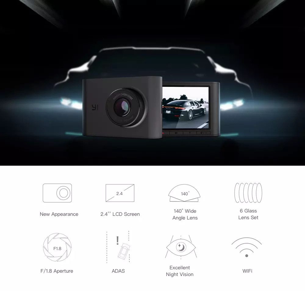 Видеорегистратор Xiaomi Yi dash cam nightscape black WiFi - фото 6 - id-p1213547000