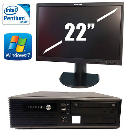 MSI SFF / Intel Pentium G2030 (2 ядра по 3.0 GHz) / 4 GB DDR3 / 250 GB HDD / DVD привід + Монітор Lenovo LT2252pwA / 22" (1680x1050) 16:10 TN / DVI,, фото 2