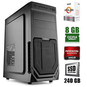 Vinga CS211B / AMD Athlon™ 200GE (2(4)ядра по 3.2 GHz) / 8GB DDR4 / 240GB SSD / 400W, фото 2