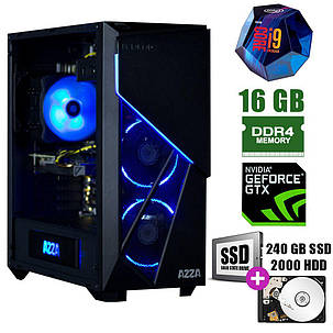 AZZA Inferno 310 / Intel® Core™ i9-9900K (8(16)ядер з 3.6 - 5.0 GHz) / 16GB DDR4 / HDD 2000GB+240GB SSD / GeForce GTX 1070 8GB / 600W, фото 2
