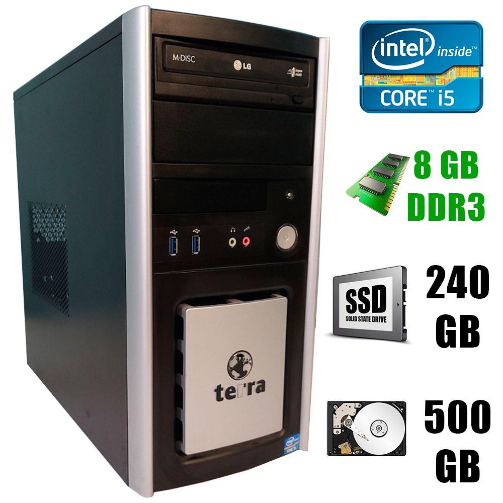 Системний блок Terra / Intel® Core™ i5-3330(4 ядра по 3.0-3.2 GHz) / 8GB DDR3/new! 240 GB SSD+500 GB HDD/DVD-RW