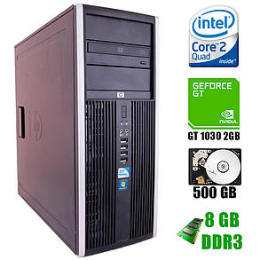 HP 8000 Tower / Intel® Core™2 Quad Q9400 (4 ядра по 2.66 GHz) / 8GB DDR3 / 500GB HDD / nVidia GeForce GT 1030 2GB GDDR5 / DVD-RW, фото 2