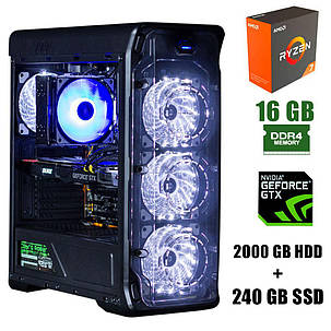 GameMax StarLight B-White / AMD Ryzen 7 2700 (8(16)ядер з 3.2 - 4.1 GHz) / 16GB DDR4 / HDD 2000GB+240GB SSD / GeForce GTX 1660 6Gb / 500W, фото 2