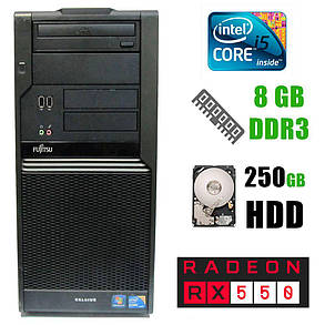 Fujitsu Celsius W380 / Intel® Core™ i5-650 (2(4)ядра по 3.20 - 3.46 GHz) / 8GB DDR3 / 250GB HDD / DVD-RW, SATA / AMD Radeon RX550 2GB DDR5 128bit, фото 2