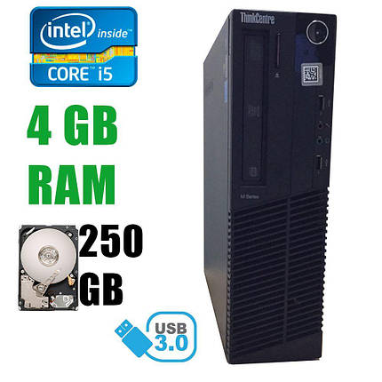 Lenovo M82 DT / Intel® Core™ i5-3470 (4 ядра по 3.20 - 3.60 GHz) / 4GB DDR3 / 250GB HDD / DVD-RW, USB 3.0, фото 2