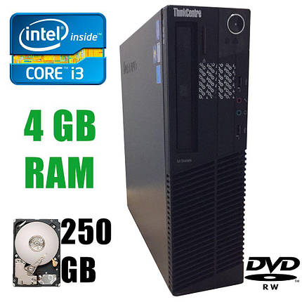 Lenovo M92 DT / Intel® Core™ i3-3220 (2(4) ядра по 3.30 GHz) / 4GB DDR3 / 250GB HDD / DVD-RW, фото 2
