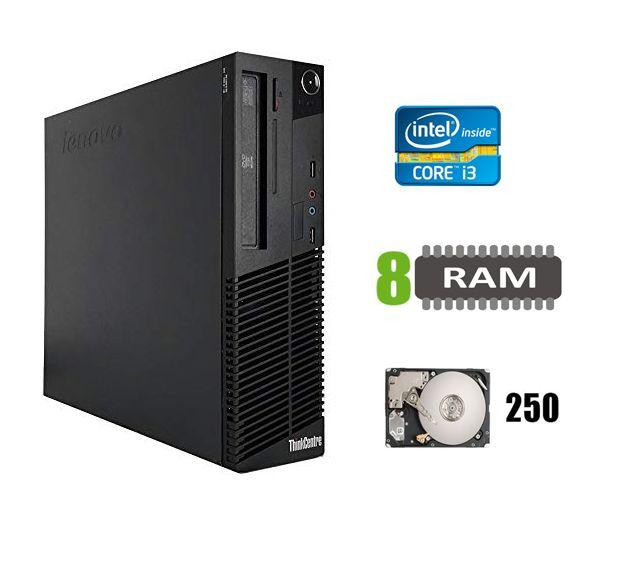 Lenovo m82 Desktop / Intel Core i3-2120 (2(4)ядра по 3.30GHz) / 8 GB DDR3 / 250 GB HDD / DVD-ROM / USB 3.0 / SATA 3, 8, 250 HDD