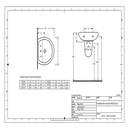 Компактна Раковина Lemas Lissa 50 cm Cornered Washbasin 91501, фото 2