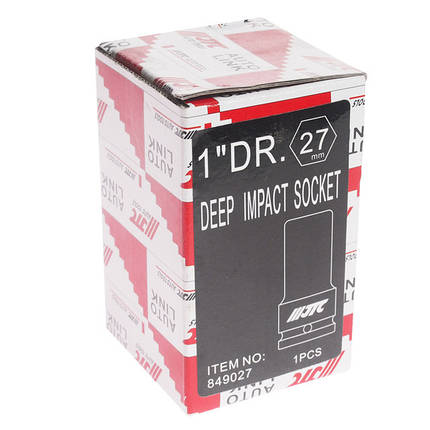 Голівка ударна глибока 27мм 6г.1" 849027 JTC, фото 3