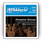 Струны для акустической гитары D`ADDARIO EJ16 PHOSPHOR BRONZE LIGHT 12-53, фото 2