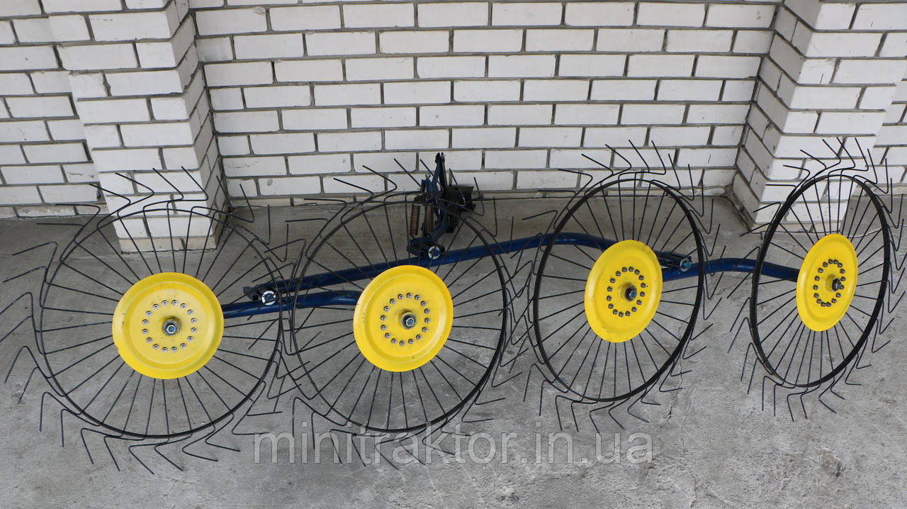 Сіноворушилки - граблі сонечко до мотоблока на 4 колеса, фото 1