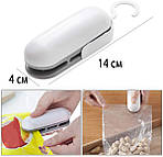 Запаювач пакетів Adna Mini Pack 2в1 ручний запайщик пакетів побутовий. Білий, фото 5