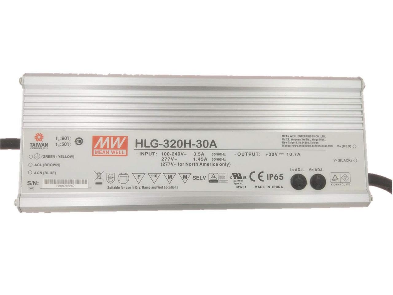 Блок живлення герметичний MEAN WELL HLG 320Вт 30В