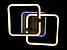 Сучасна світлодіодна люстра з пультом до 18 кв.м колір Сірий 55 Ват Diasha MX2503/2GR 3color, фото 6