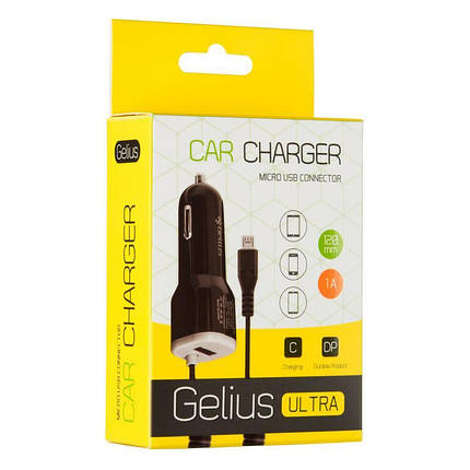 АЗУ Gelius Ultra Edition USB + MicroUSB 1A Black 1.2 m, фото 2