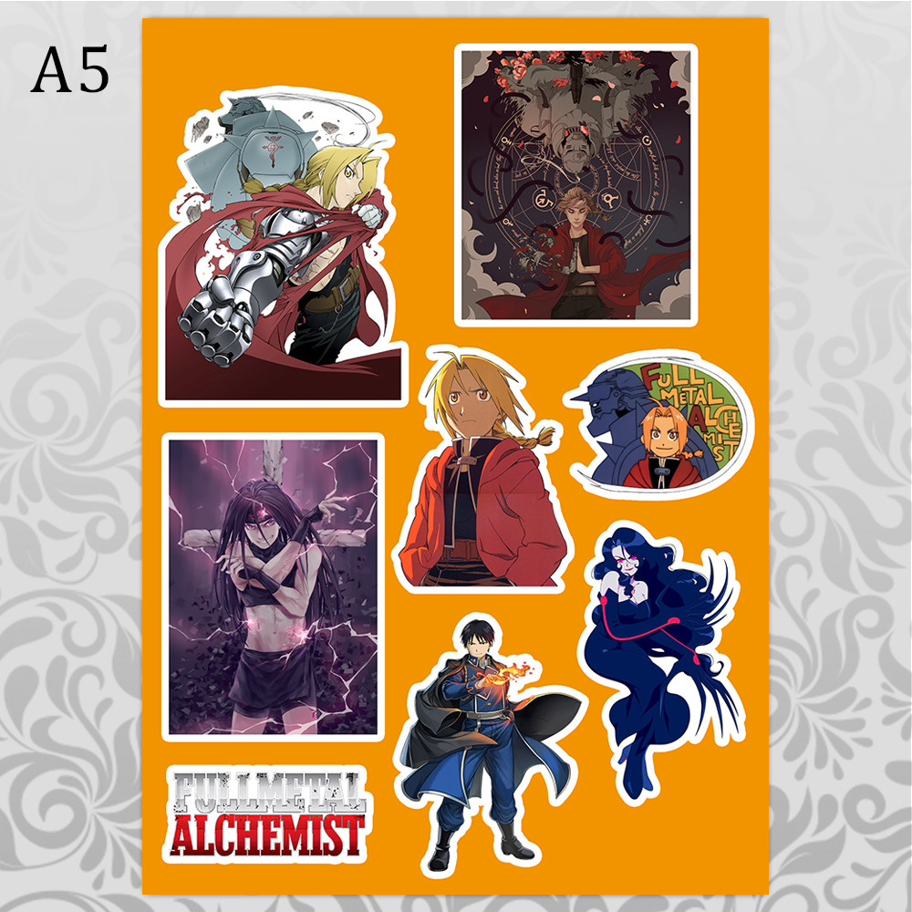 Стікери А5 Аніме Fullmetal Alchemist без порізування 02