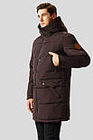 Довгий чоловічий пуховик Finn Flare W18-22006-615 коричневий M, фото 3